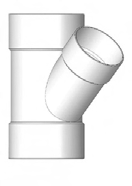 3 S/D 45 WYE - - Solvent Weld